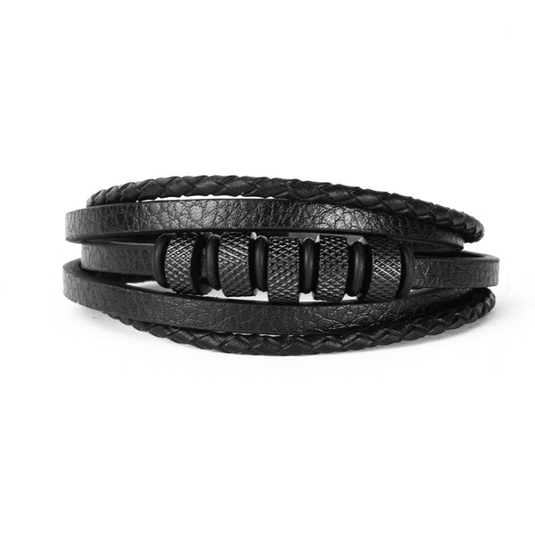 Pulseira de Couro Raven Pulseira de Couro LUHEM Acessórios Masculinos   