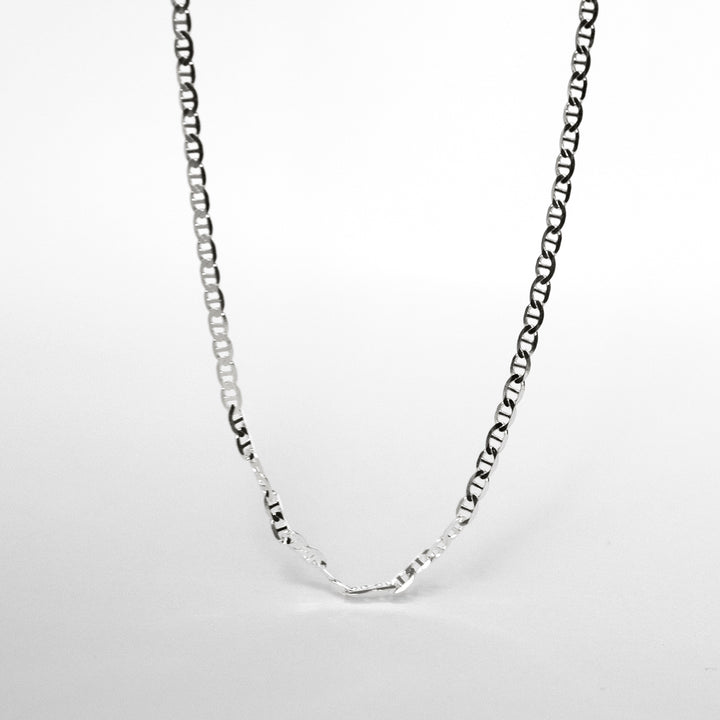 Corrente de Prata 925 Piastrine Colares Masculinos LUHEM   