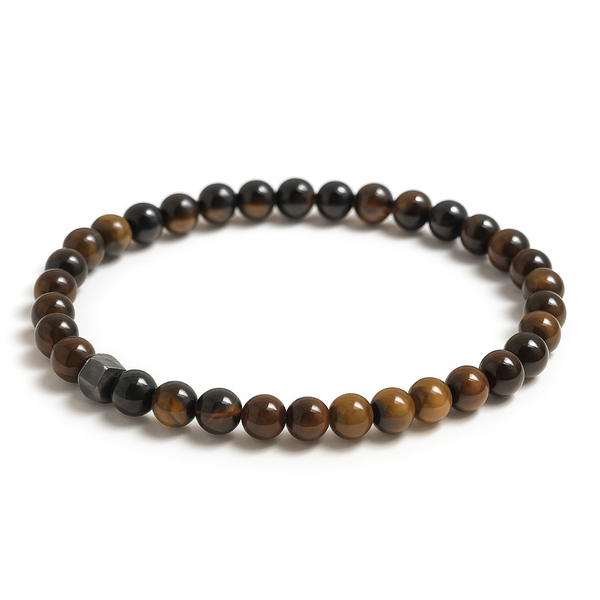 Pulseira de Pedra Ágata Marrom Luhem