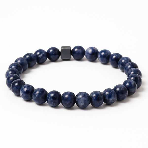 Pulseira de Pedra Sodalita Escura Luhem