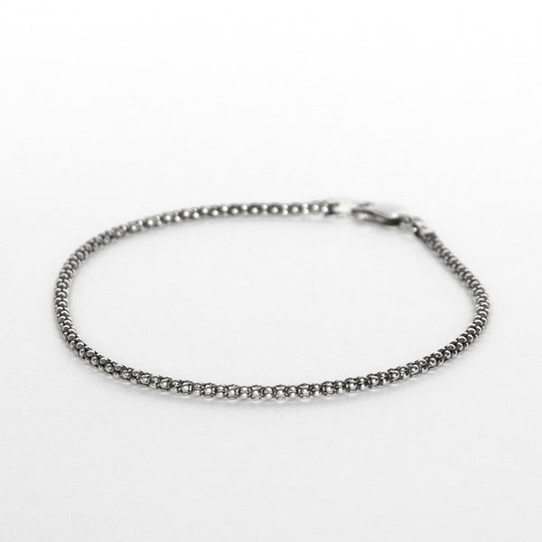 Pulseira de Prata 925 Envelhecida Pipoca Pulseira de Prata 925 LUHEM Acessórios Masculinos   