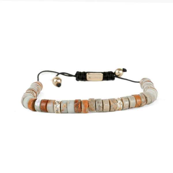 Pulseira de Pedra Jaspe Radiance Pulseira de Pedra LUHEM Acessórios Masculinos   
