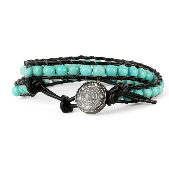 Pulseira de Pedra Chan Luu Turquesa Pulseira de Pedra LUHEM Acessórios Masculinos   
