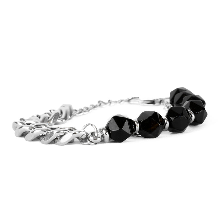 Pulseira de Pedra Ônix Noir Pulseira de Pedra LUHEM Acessórios Masculinos   
