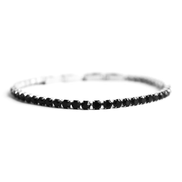 Pulseira Riviera em Aço Inoxidável com Zircônias Black