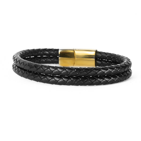 Pulseira de Couro Dark Serpent Pulseira de Couro LUHEM Acessórios Masculinos   