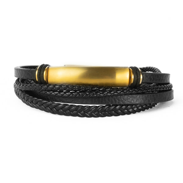 Pulseira de Couro Dark Divinity Pulseira de Couro LUHEM Acessórios Masculinos   