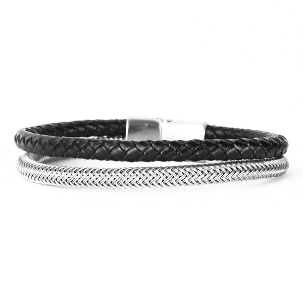 Pulseira de Couro Gridlock Pulseira de Couro LUHEM Acessórios Masculinos   