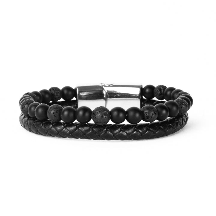 Pulseira de Pedra Muse Pulseira de Couro LUHEM Acessórios Masculinos   