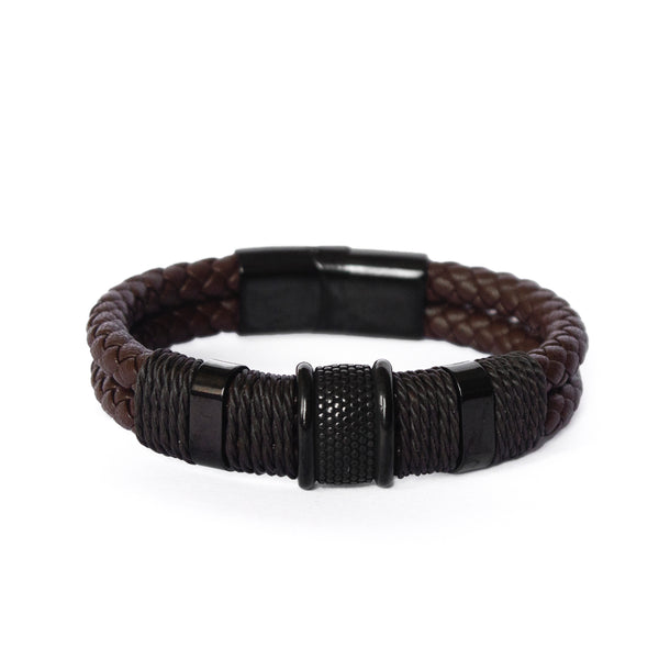 Pulseira de Couro Brown Fusion Pulseira de Couro LUHEM Acessórios Masculinos   