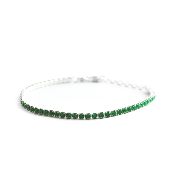 Pulseira Riviera Esmeralda em Prata 925