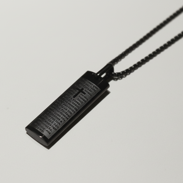 Colar Pai Nosso em Aço Inoxidável