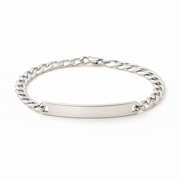 Pulseira de Prata 925 com Chapa