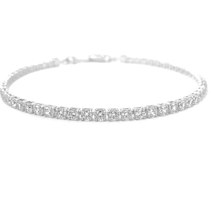 Pulseira de Prata 925 Riviera Zircônia Pulseira de Prata 925 LUHEM Acessórios Masculinos   