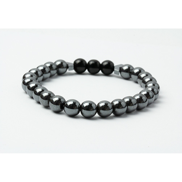 Pulseira Masculina em Pedra Hematita com Onix Pulseiras em Pedras LUHEM Default Title  