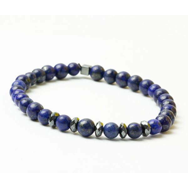 Pulseira Masculina em Pedra Lápis Lazúli Pulseiras em Pedras LUHEM Default Title  