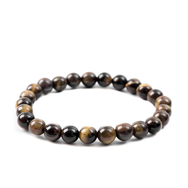 Pulseira Masculina de Pedra Olho de Tigre Pulseiras em Pedras LUHEM Default Title  