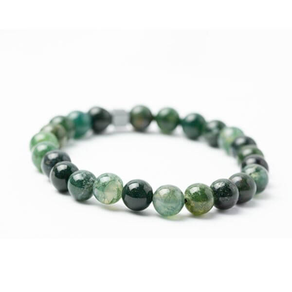 Pulseira Masculina de Pedra Agata Verde Pulseira LUHEM Default Title  