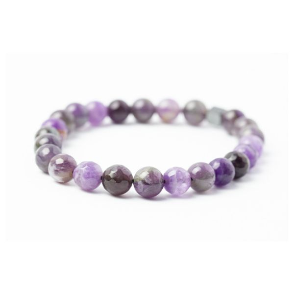 Pulseira Masculina de Pedra Ametista Pulseira LUHEM Default Title  