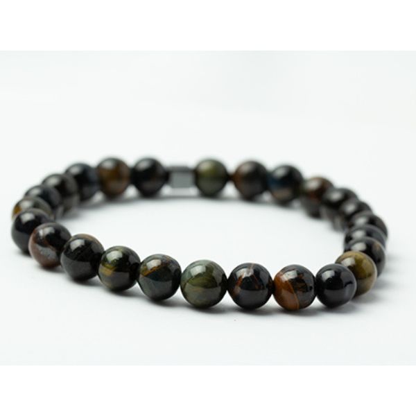 Pulseira Masculina de Pedra Olho de Falcão Pulseiras em Pedras LUHEM Default Title  