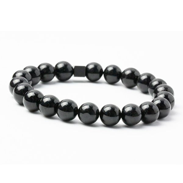 Pulseira Masculina de Pedra Turmalina Negra Pulseiras em Pedras LUHEM Default Title  