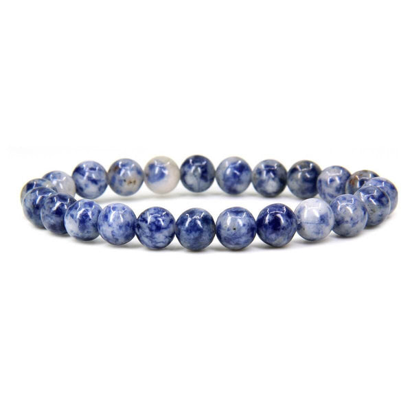 Pulseira Masculina de Pedra Sodalita Pulseiras em Pedras LUHEM   