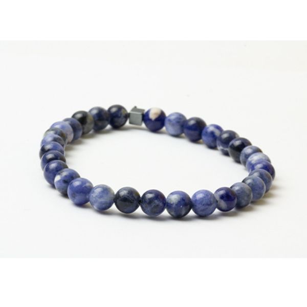 Pulseira Masculina de Pedra Sodalita Escura Pulseiras em Pedras LUHEM Default Title  